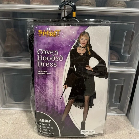 Coven Hooded Dress Costume Size Small 4-6 - Picture 2 of 6